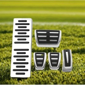 Resim Xuweiwei 3 Adet Lhd Audi E-tron Q4 Q5 Q5l A4l A6 A6l Q7 Q8 S4 S6 Vw Touareg Gaz Fren Pedal Kapağı 