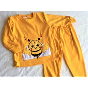 Resim MEMOCAN Arı Işlemeli Bebek Pijama Takımı (6 Ay - 12 Ay - 18 Ay - 24 Ay) 