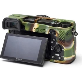 Resim EasyCover Sony A6500 Silikon Kılıf ECSA6500C (Kamuflaj) 