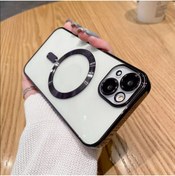 Resim UnDePlus Apple Iphone 13 Kılıf Magsafe Kamera Lensli Korumalı Şeffaf Silikon Kapak 