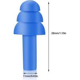 Resim Mavi Kulak Içi Tıkaç Yumuşak Silikon Tıpa Su Ve Ses Yalıtım Tıkacı Mavi 
