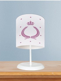 Resim Mekta Home Bebek Ve Çocuk Odası Taç Çelenk Ve Yıldız Desenli Abajur 