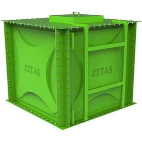 Resim Zetaş Fırın Boyalı Modüler Su Deposu Yeşil 5000 L 