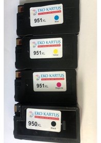 Resim Hp Officejet Pro 8620 E-All-In-One 4 Renk Takım Uyumlu Kartuş, 