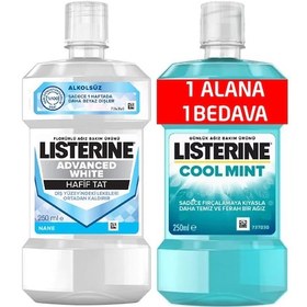 Resim Listerine Ağız Bakım Suyu Advanced White 250 ML + Cool Mint 250 ML 