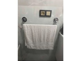 Resim Vakumlu Banyo Tuvalet Havlu Askısı Krom 