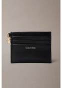 Resim Calvin Klein Fermuarlı 6 Kart Gözlü Kadın Siyah Kartlık Lv04f1076g-ub1 Siyah 