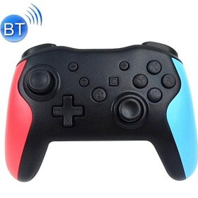Resim Ns009 Switch Pro İçin 6 Eksenli Titreşim Patlaması Kablosuz Bluetooth Gamepad Siyah Mavi Kırmızı 