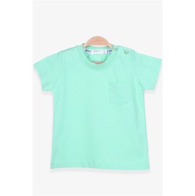 Resim Breeze Erkek Bebek Tişört Cepli Mint Yeşili (9 Ay-3 Yaş) 