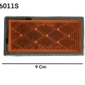 Resim Sarı Yapıştırma Dikdörtgen Nikelaj Çerçeveli Plastik Reflektör 