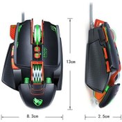 Resim Prestigegoods 5d Tasarım V9 Kablolu Mekanik Optik Mouse, Oyuncu Dostu Dokulu Tuşlar, Programlanabilir 8 Düğme V9 