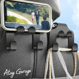 Resim Atay Garage Cok fonksiyonlu araba ici koltuk arkası askı aparatı 