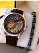 Resim Reward Otomatik Deri Kordon 5 Atm Suya Dayanıklı Erkek Kol Saati Vs.blkt.0616 Rose Gold 