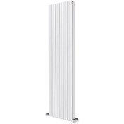 Resim 1800 x 475mm Yüksek Isı Kapasiteli Dekoratif Amber Dikey Aluminyum Beyaz Radyatör 