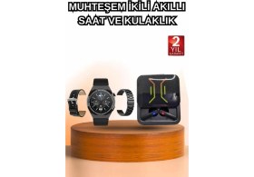 Resim MidasTech Dijital Göstergeli Bluetooth Kulaklık ve Bildirim Görebilen Akıllı Saat Alarm ve Titreşim Mida 