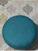 Resim ne-sil home furniture Silinebilir Kumaş Kaplama Yuvarlak Puf 