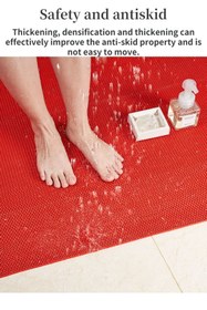 Resim Blue Home Banyo Duş Havuz- Z Mat Petek Kaydırmaz Pvc Paspas KIRMIZI / Eni : 90cm. 