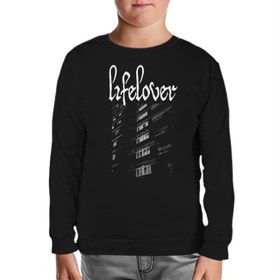 Resim Lifelover Siyah Çocuk Sweatshirt 