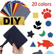 Resim 20 Renkli Serbest Kesim Kendinden Yapışkanlı Yama Kumaş Etiketleri, Giysi DIY Yamaları, Aşağı Ceket Bez Çıkartmaları, Çadır, Yağmurluk Dekoratif Kumaş Etiket Yamaları 