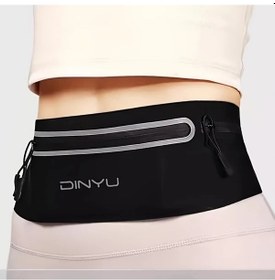 Resim Meridiangoods Siyah Spor Bel Çantası Koşu Belt Bag Unisex Hafif Outdoor Hiking Trekking Koşu Bisiklet Çantası Siyah 