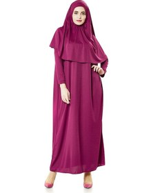 Resim Tek Parça Namaz Elbisesi - Fuşya - 5015 