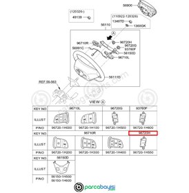 Resim Kia Ceed Düğme Orjinal | 967201H550Al4 