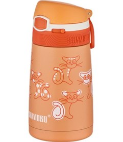 Resim Shamobo 2li Set Pipetli Çelik Termos 350ml -6 Saat Isı Yalıtımı- Turuncu-Mor 