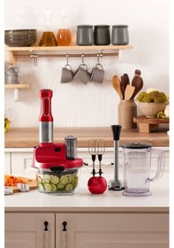 Resim Karaca Mastermaid Prosteel Uzun Blender Ayaklı 6 Bıçaklı 2500 W Cam Mutfak Robotu 