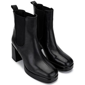 Resim Tamer Tanca Kadın Hakiki Deri Siyah Deri Topuklu Bot 1078 2506-07 Bn Bot Sk24-25 Sıyah Dr Siyah 
