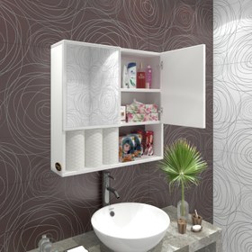 Resim Kenz Life Banyo Ecza Dolabı Aynalı Çehov Byz 060*060*17 Çamaşır Mutfak Ofis Kitaplık 