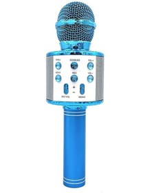 Resim Ws858l Taşınabilir Bluetooth Mikrofonlu Hoparlör - Led Işıklı, Kablosuz Kullanım, 8 Saat Çalışma Süresi 