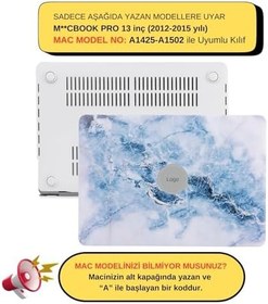 Resim McStorey MacBook Pro 13 inç Retina (A1425 / A1502) Uyumlu Sert Kapak Koruyucu Kılıf Hardcase – Mermer Desenli İnce ve Hafif Tam Koruma (2012–2015) Marble 16 