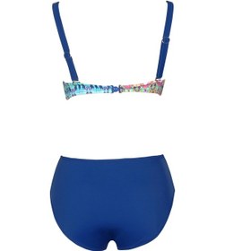 Resim Endeep Beria Kadın Mavi Etnik Desenli Toparlayıcı Askılı Bikini Takımı Mavi 