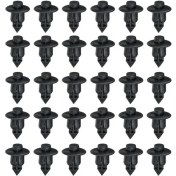 Resim Gateesat 30 Adet 6mm Siyah Plastik Perçin Bağlantı Elemanı Motosiklet Aksesuarları 