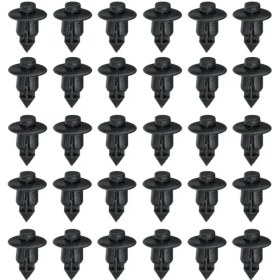 Resim Gateesat 30 Adet 6mm Siyah Plastik Perçin Bağlantı Elemanı Motosiklet Aksesuarları 