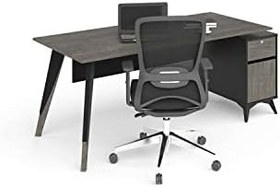 Resim Uzay Ofis Royal Etajerli Çalışma Masası - Lizbon - Antrasit (160cm) 