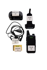 Resim wl WLN El Telsizi KDC3T 6'lı Full Paket Kulaklık hediyeli 