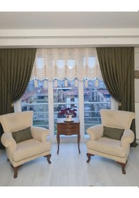 Resim s Perde Yarım İp Balon Perde Simli-simsiz (Püskül dahil değil) 