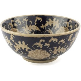 Resim Mikasa Moor Mikasa Moor Lacivert Bej Desenli Kase 30x15cm 