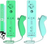 Resim KDYGPDCT 2 Pack Wii Remote with Nunchuck,Wii Controller with 2 Nunchucks Compatible with Nintendo Wii/Wii U (Blue + Green) 