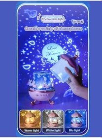 Resim Uyku Arkadaşı Çocuk Gelişimi Galaksi Çok Figürlü Projektör Gece Lambası Hoparlörlü Doğum Günü Temalı 