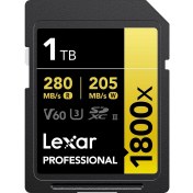 Resim Lexar 1tb LSD1800001T-BNNNG Sd Professional 1800X Sdxc Uhs-Iı Kart Up To 280MB/S Okuma 210MB/S Yazma Hafıza Kartı 