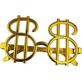 Resim Parti Gözlük Plastik Camsız Dolar Temalı Gold 14x6 Cm Tüm Yaşlar 