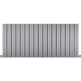 Resim 600 x 1355mm Yüksek Isı Kapasiteli Dekoratif Amber Yatay Aluminyum Gümüş Gri Radyatör 