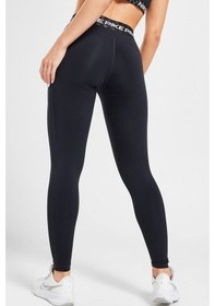 Resim Nike Dri Fit Training Pro Graphic Women's Mid Rise Leggings Kadın Spor Tayt Füme Siyah Siyah 