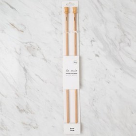 Resim La Mia Whitewood 6 mm 36 cm Ahşap Örgü Şişi 