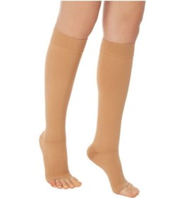 Resim Variteks Diz Altı Varis Çorabı (Açık Burun) Yüksek Basınçlı Bej Bej ccl3 2 Açık Diz Altı 