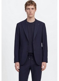 Resim Altınyıldız Collectıon Erkek Lacı Slim Fit Dar Kesim Kırlangıç Yaka Beli Bağlamalı Torba Cepli Takım Elbise 