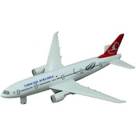 Resim BYCEGU 02823 ÇEK BIRAK SESLİ VE IŞIKLI OYUNCAK METAL YOLCU UÇAĞİ 