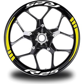 Resim R25 Yazılı Sarı Takım Jant Sticker Modeli (547292456) 